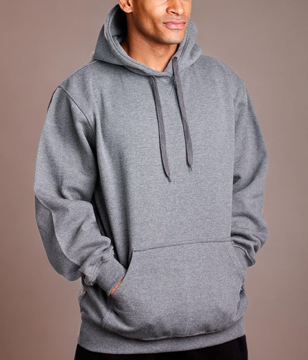 PRO 5 Mens Heavy Weight Fleece Pullover Hoodie