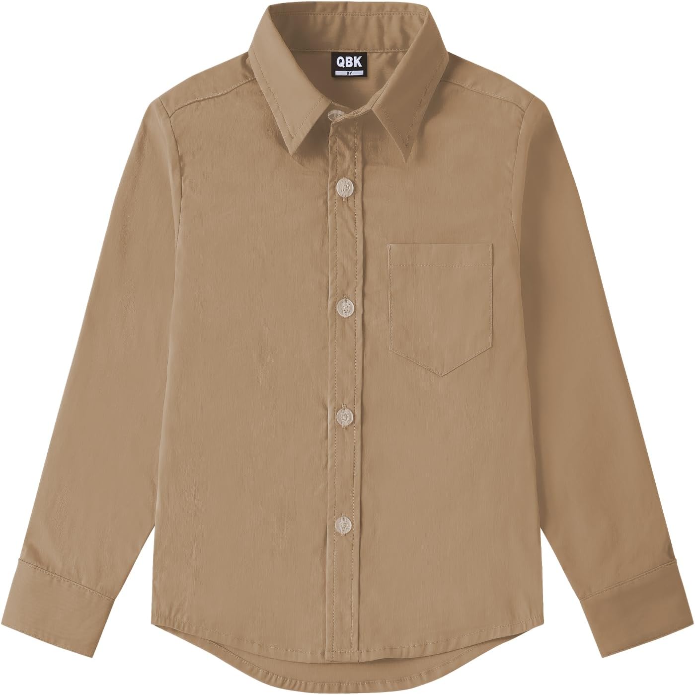 9 Month-16Y Boys' Long Sleeve Button Down Toddler Dress Shirt Oxford Uniform Shirt with Chest Pocket