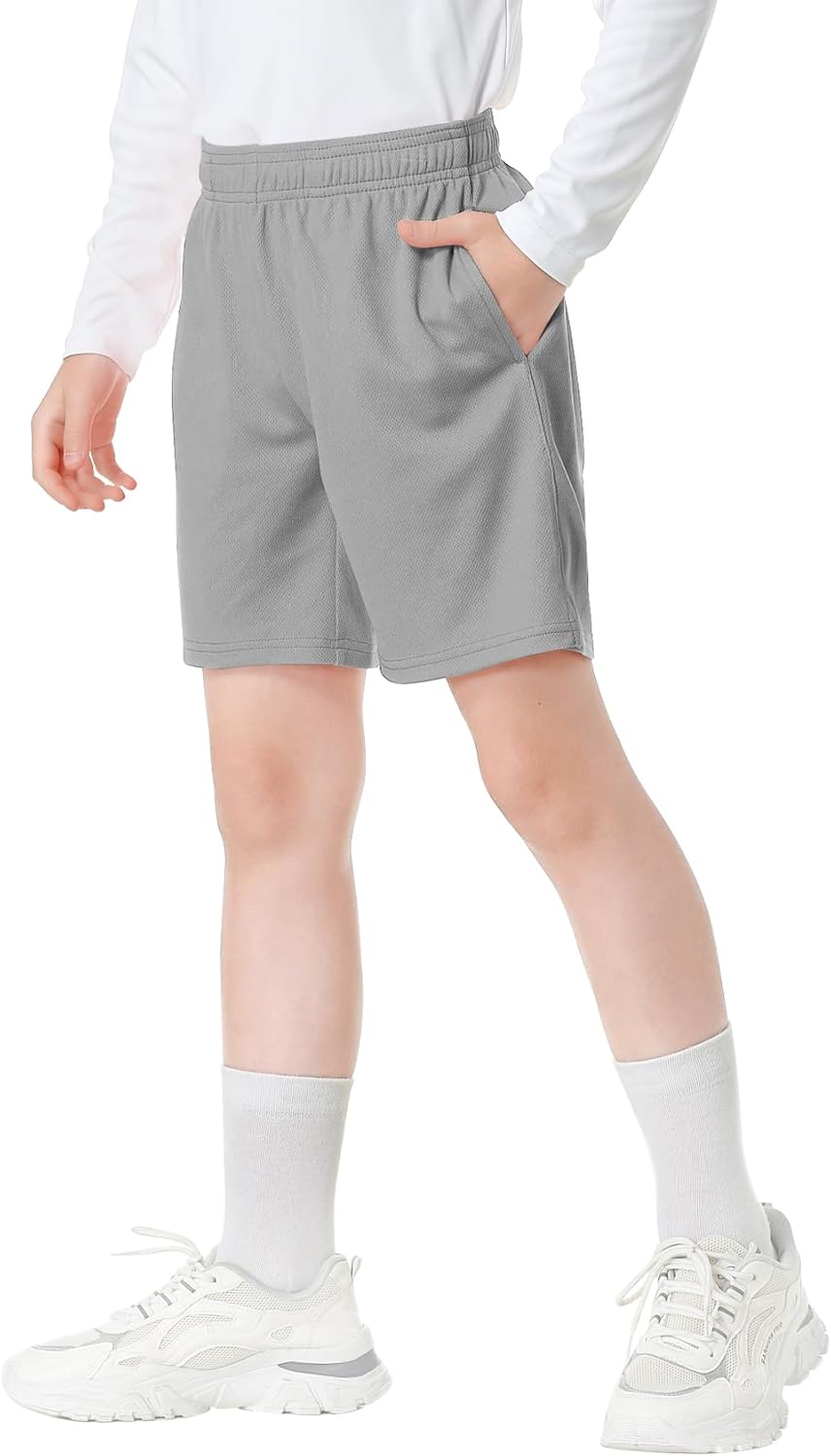 QBK Toddler to Youth Athletic Shorts for Boys and Girls Soccer Basketball Sports