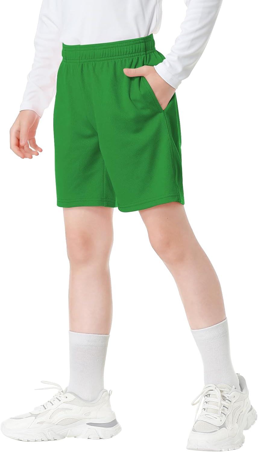 QBK Toddler to Youth Athletic Shorts for Boys and Girls Soccer Basketball Sports