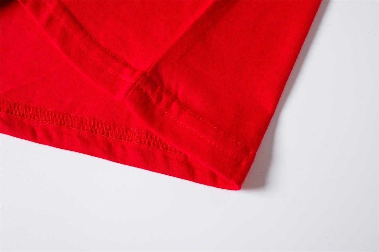 Huata Little Boys Short Sleeve Crew Neck T-Shirt Tops Tee (3T, Dinosaur) Red