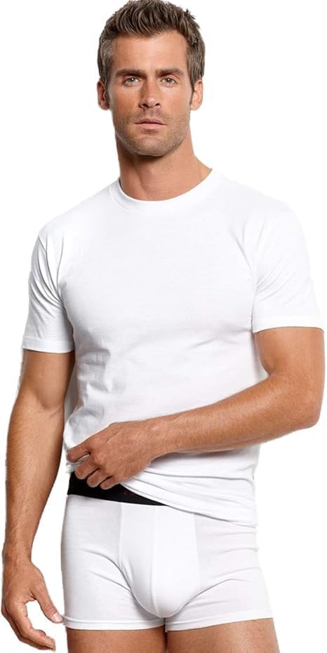 Stafford Crew Neck White 3-Pack 100% Cotton (Large)