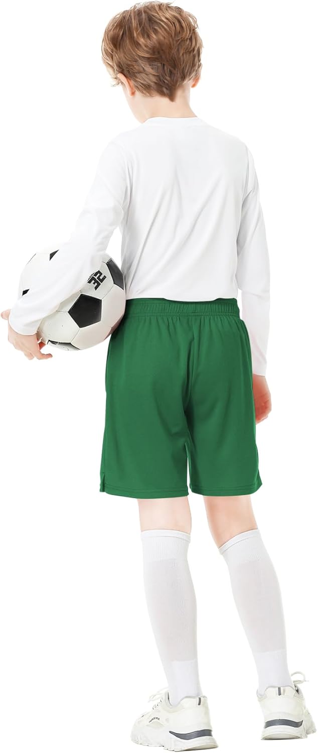 QBK Toddler to Youth Athletic Shorts for Boys and Girls Soccer Basketball Sports