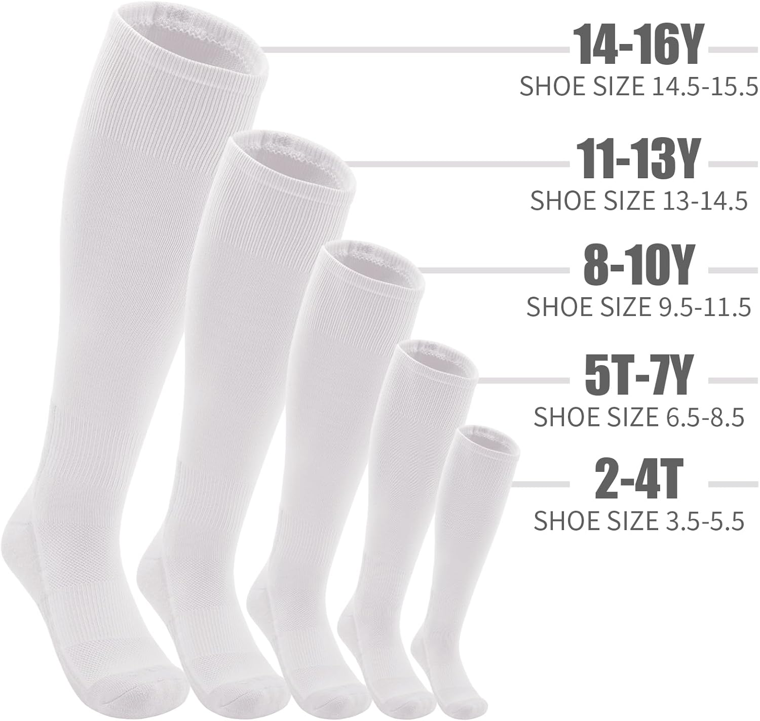 QBK 2T/3T/4T/5T Toddler Baseball Socks And Belt Youth Softball Tee Ball Combo Set for Boy Girl (1 Pairs of Socks & 1 Belt)