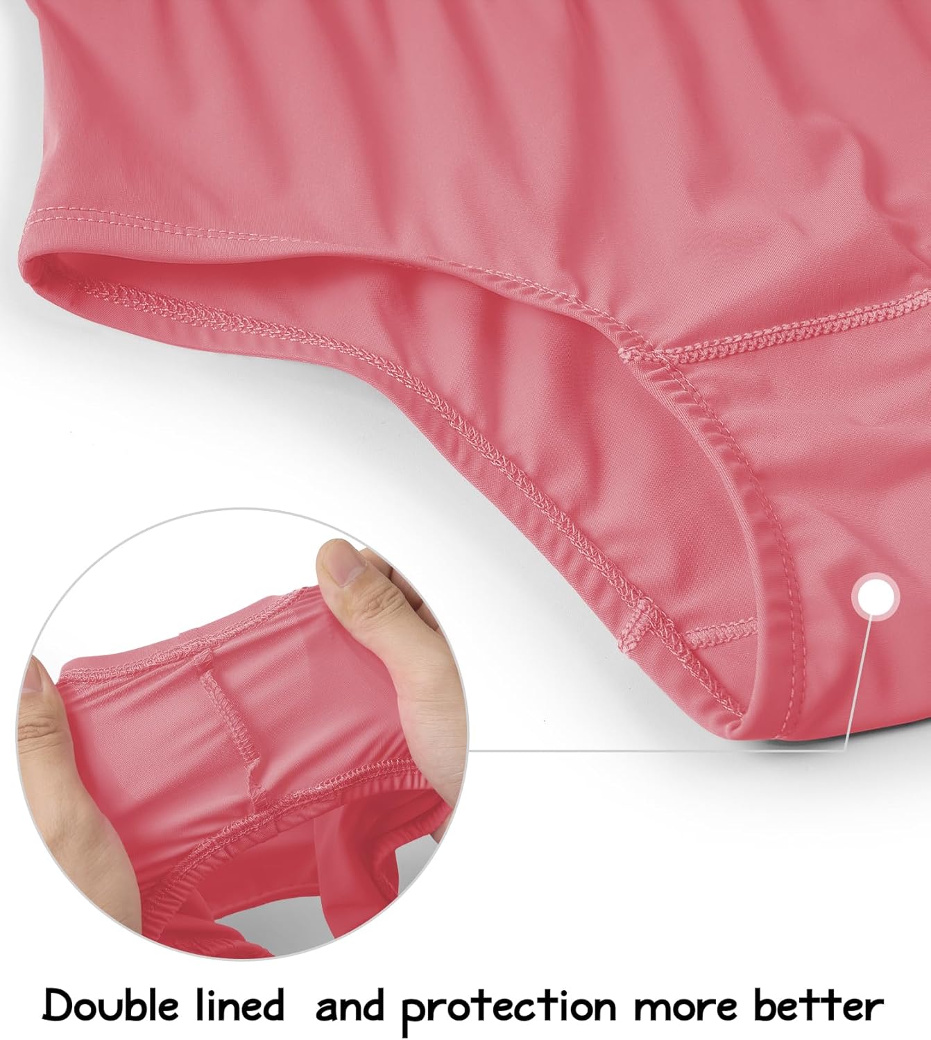 QBK Girls' Swimming Bottom Suit Swim Brief UPF50+ Rash Guard Swimsuit Sun Protection Quick Dry (2t-14Years)