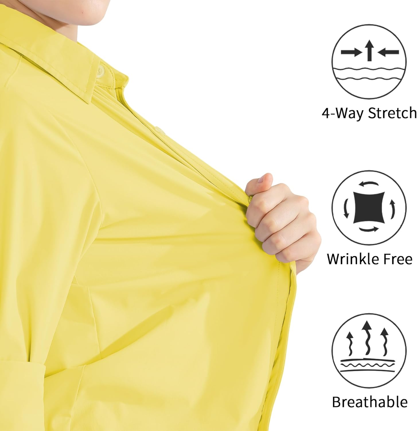 2T-16Y Boys' Stretch Long Sleeve Button Down Toddler Dress Shirt Wrinkle Free Oxford Uniform Shirt with Chest Pocket