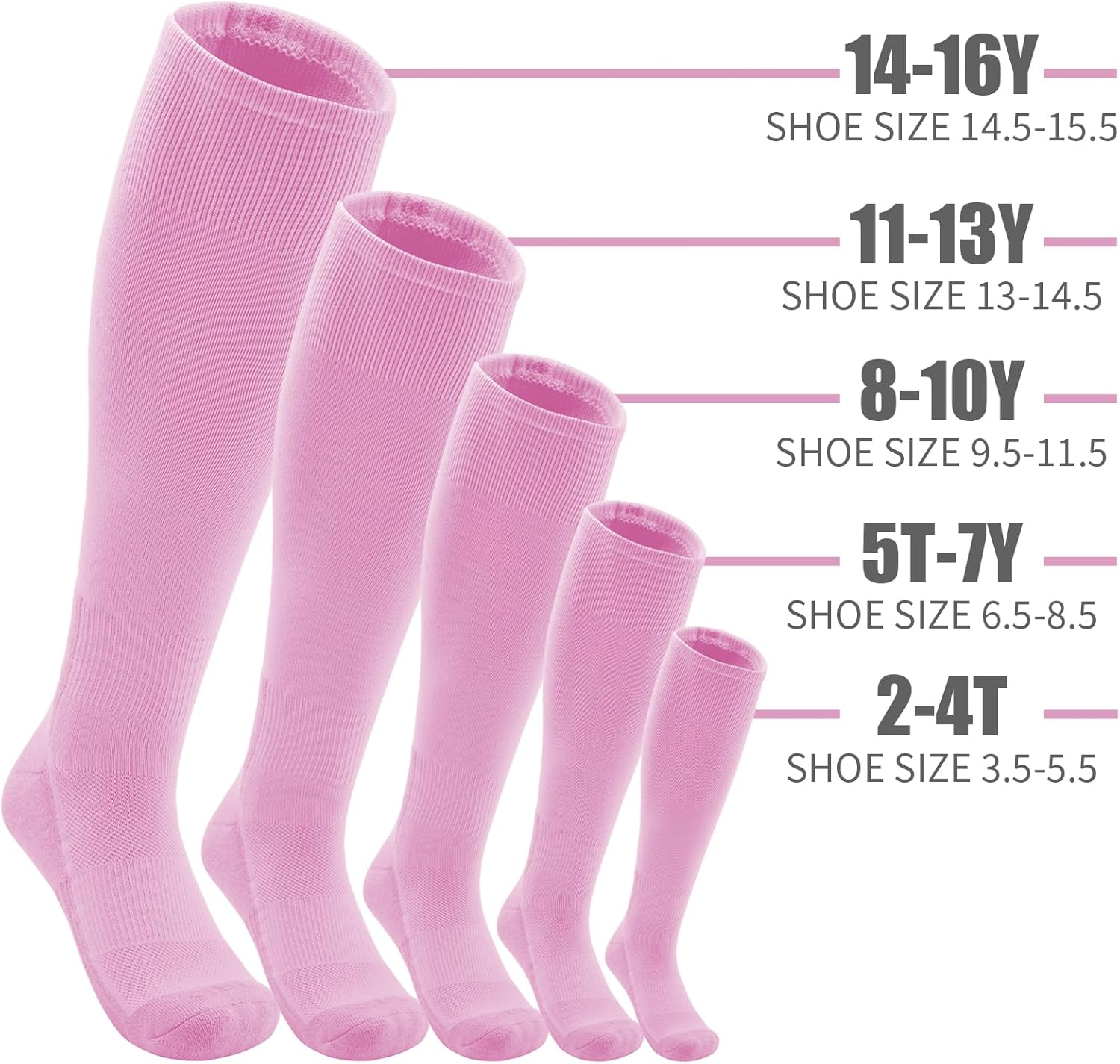 QBK 2T/3T/4T/5T Toddler Baseball Socks And Belt Youth Softball Tee Ball Combo Set for Boy Girl (1 Pairs of Socks & 1 Belt)