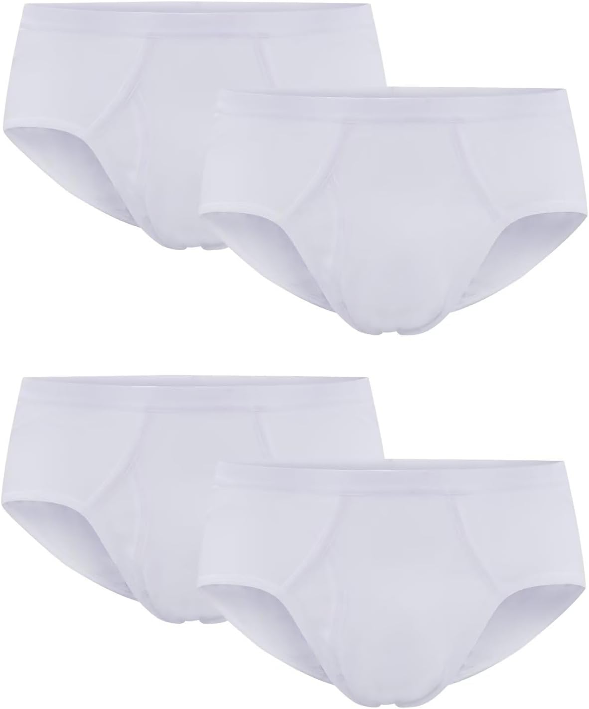 Huata Men's Underwear Briefs Soft Cotton Classic 4 Pack Panties