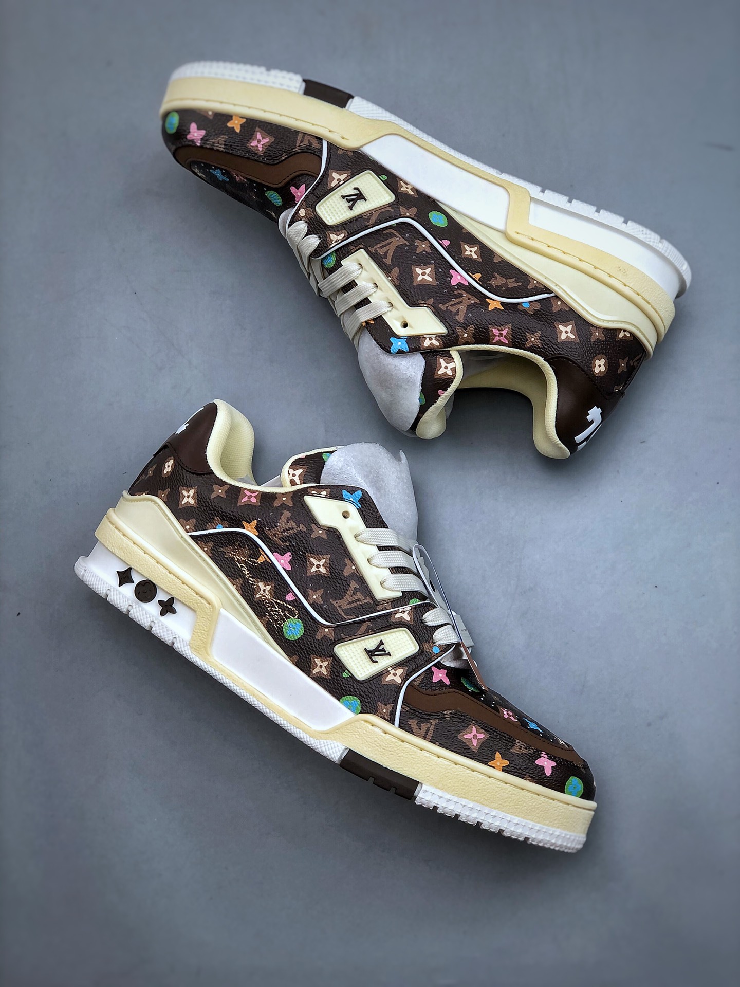 Tyler x Louis Vuitton Trainer Sneakers – Brown Low-Top Lace-Up Unisex