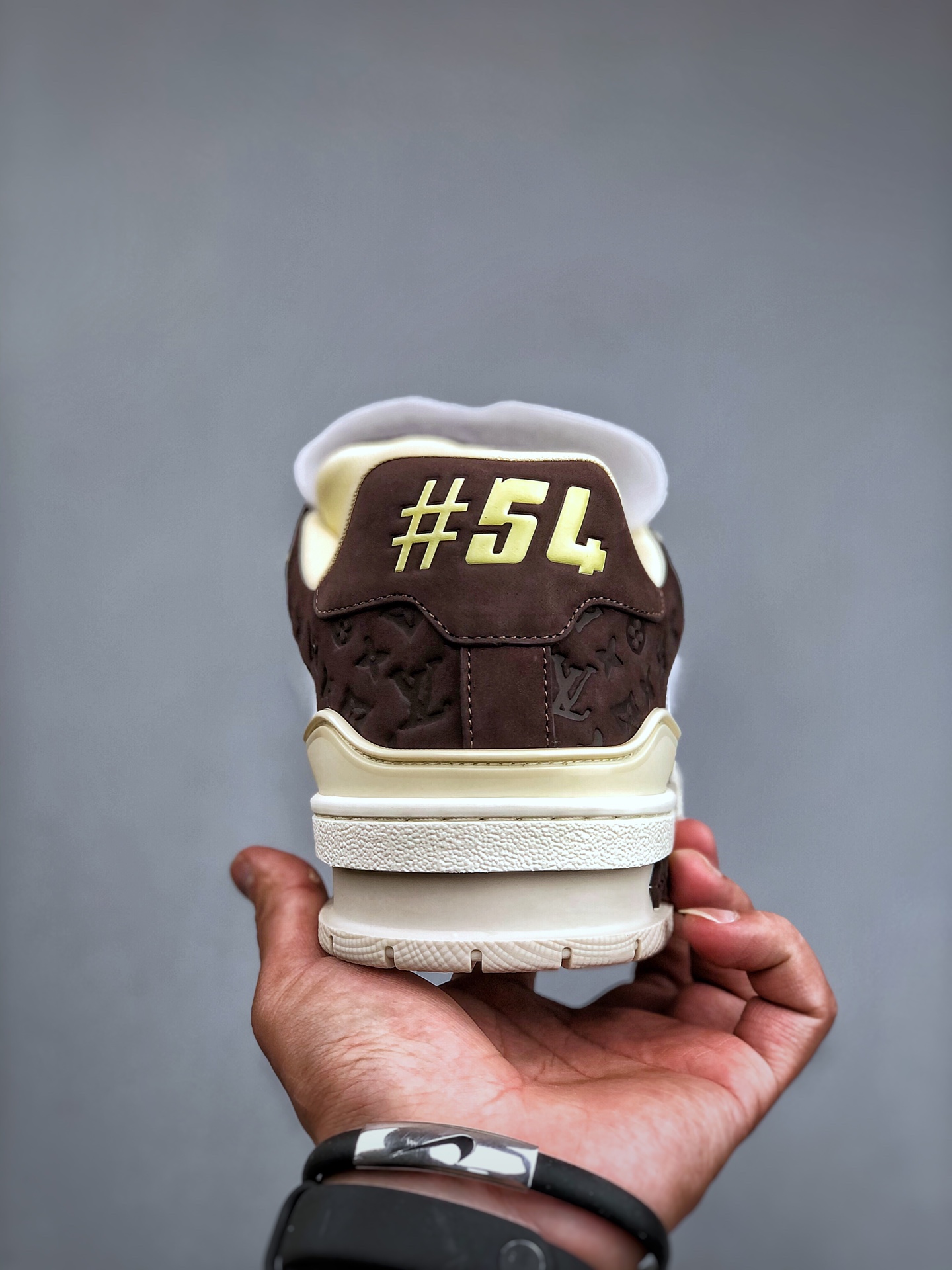 Tyler x Louis Vuitton Trainer Sneakers – Men's Low-Top Lace-Up in Red Brown