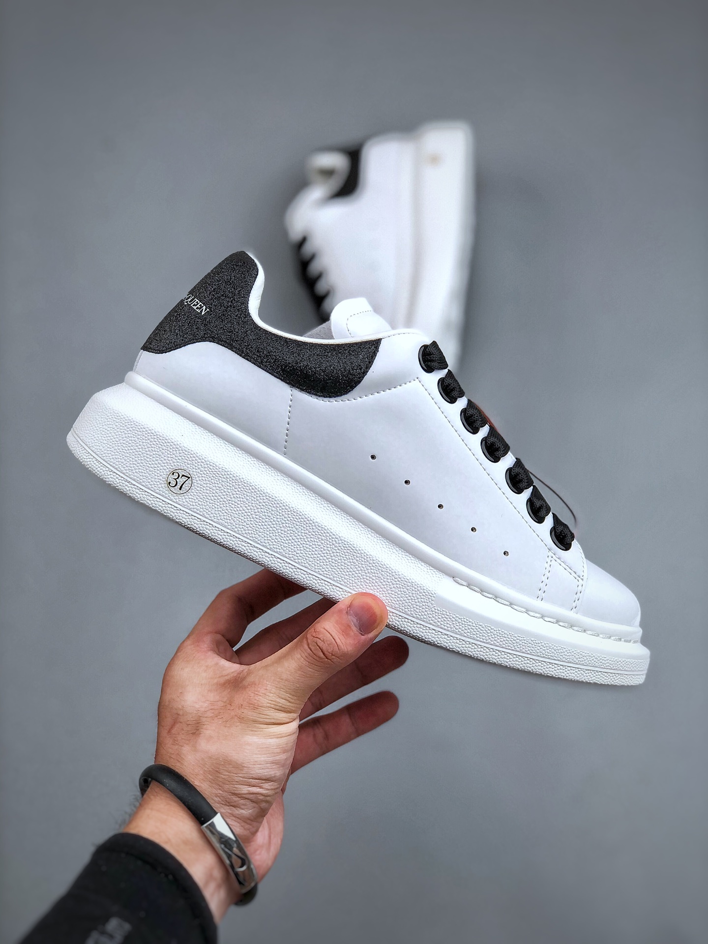 Alexander McQueen Oversized Suede Low-Top Fashion Sneaker – Unisex, Black