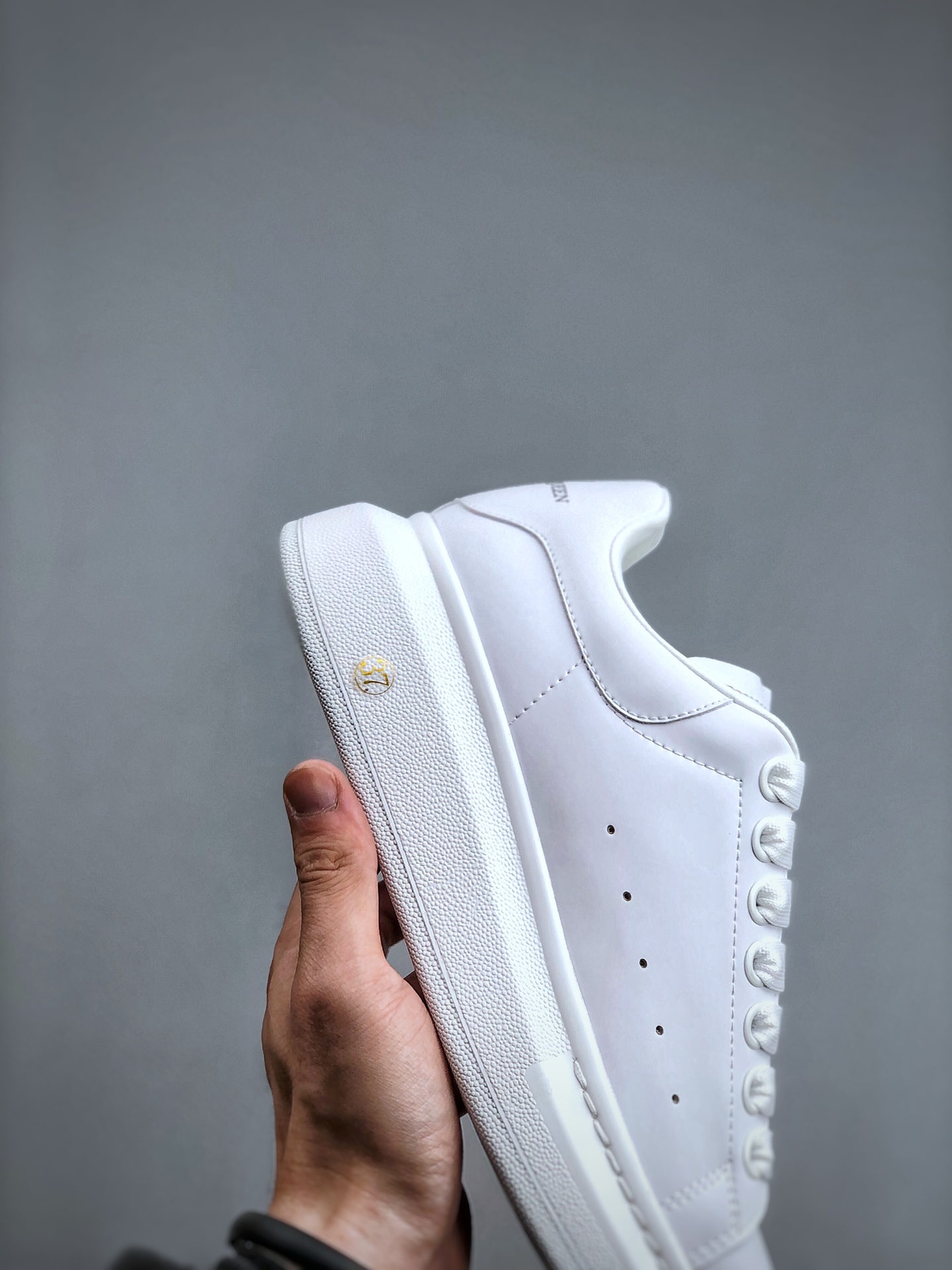 Alexander McQueen Oversized Logo Lace-Up Low-Top Fashion Sneaker – Unisex, White