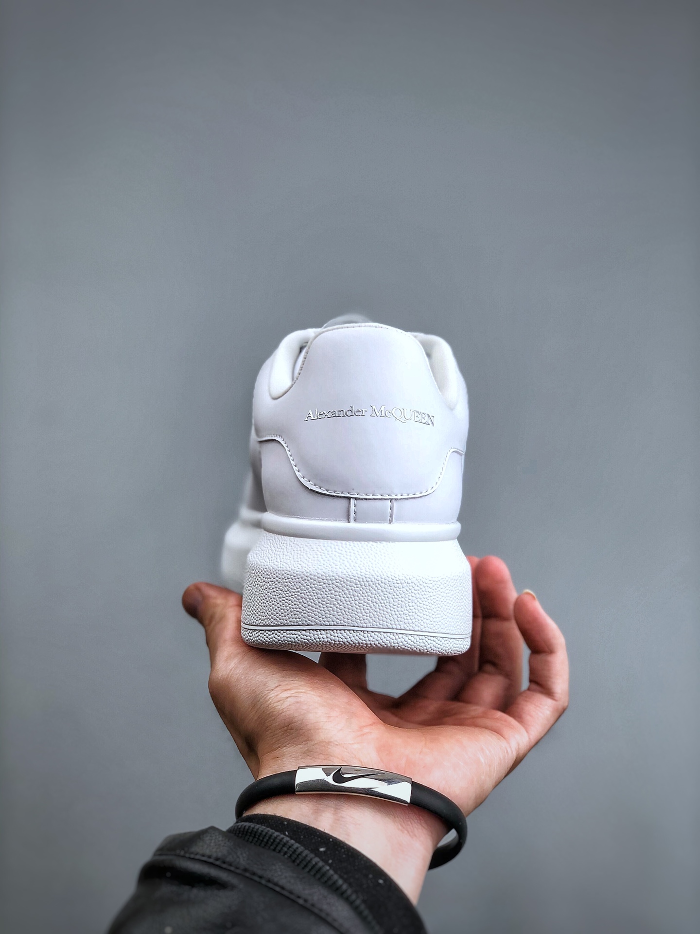 Alexander McQueen Oversized Logo Lace-Up Low-Top Fashion Sneaker – Unisex, White