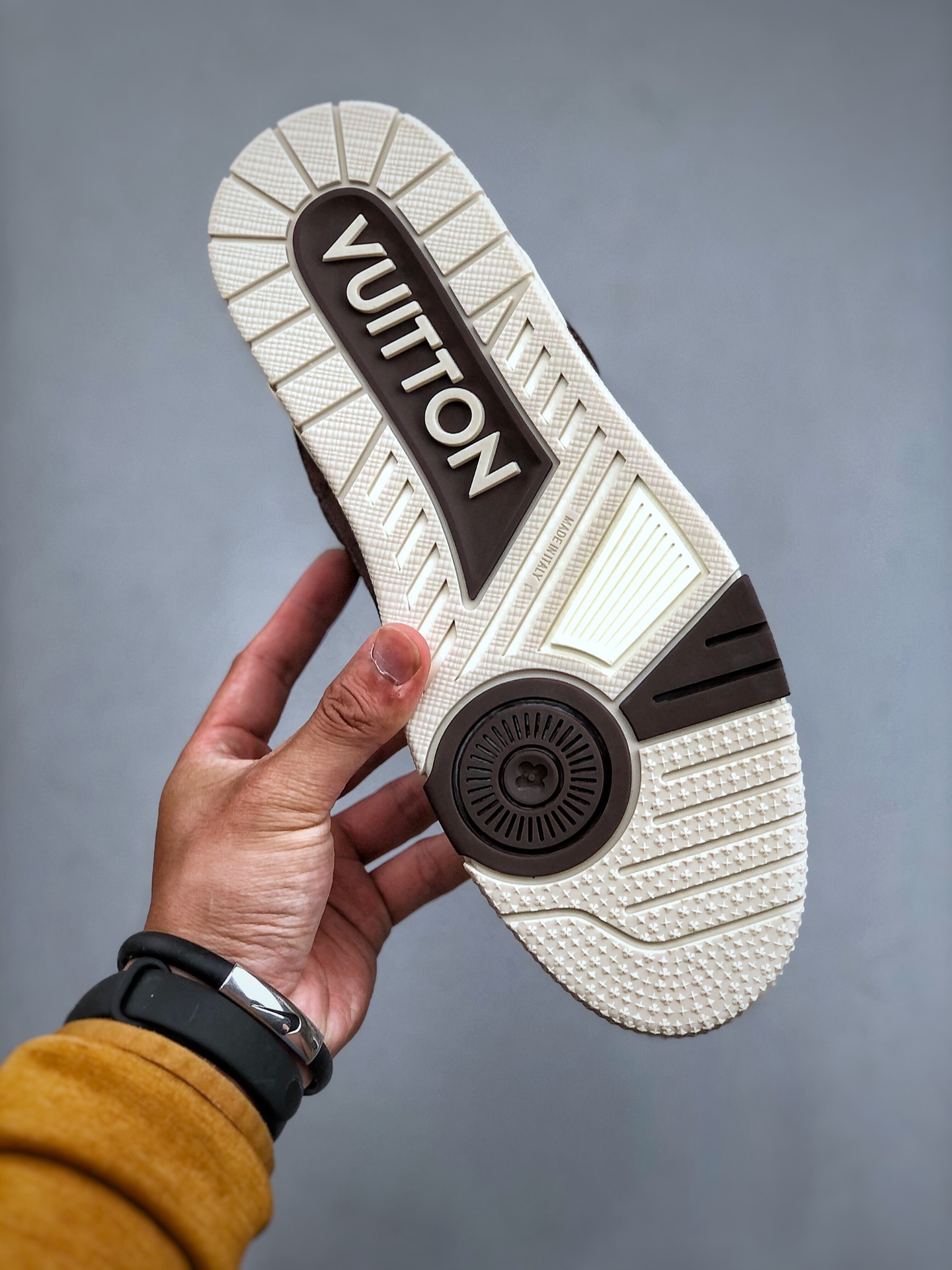 Tyler x Louis Vuitton Trainer Sneakers – Men's Low-Top Lace-Up in Red Brown