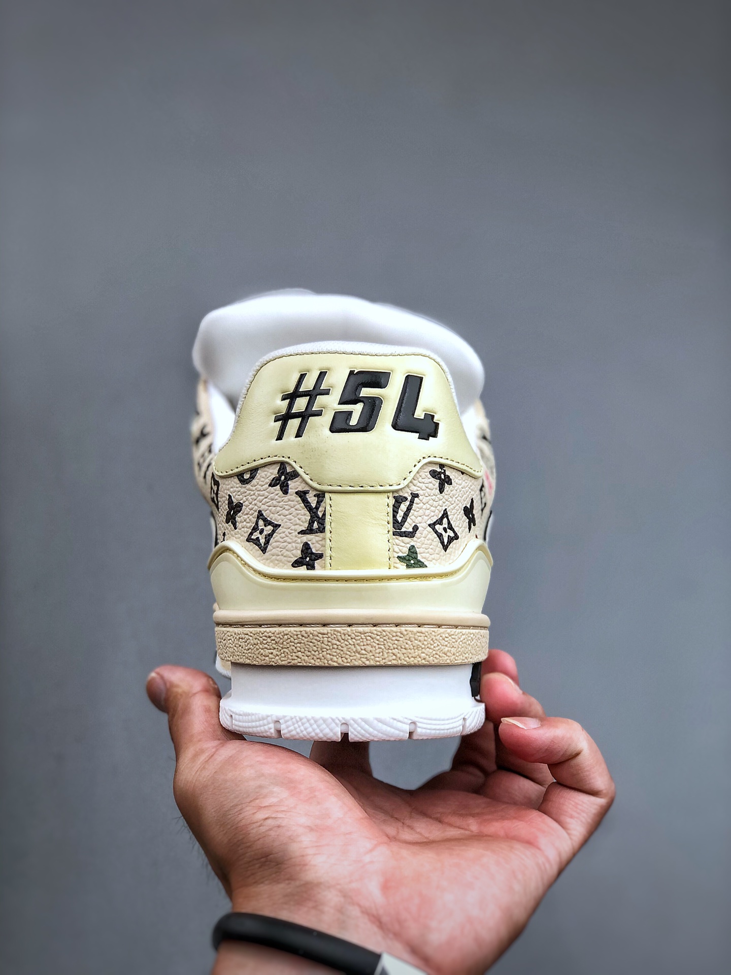 Tyler x LOUIS VUITTON Trainer Lace-Up Round-Toe Low-Top Sneaker – Unisex, Beige