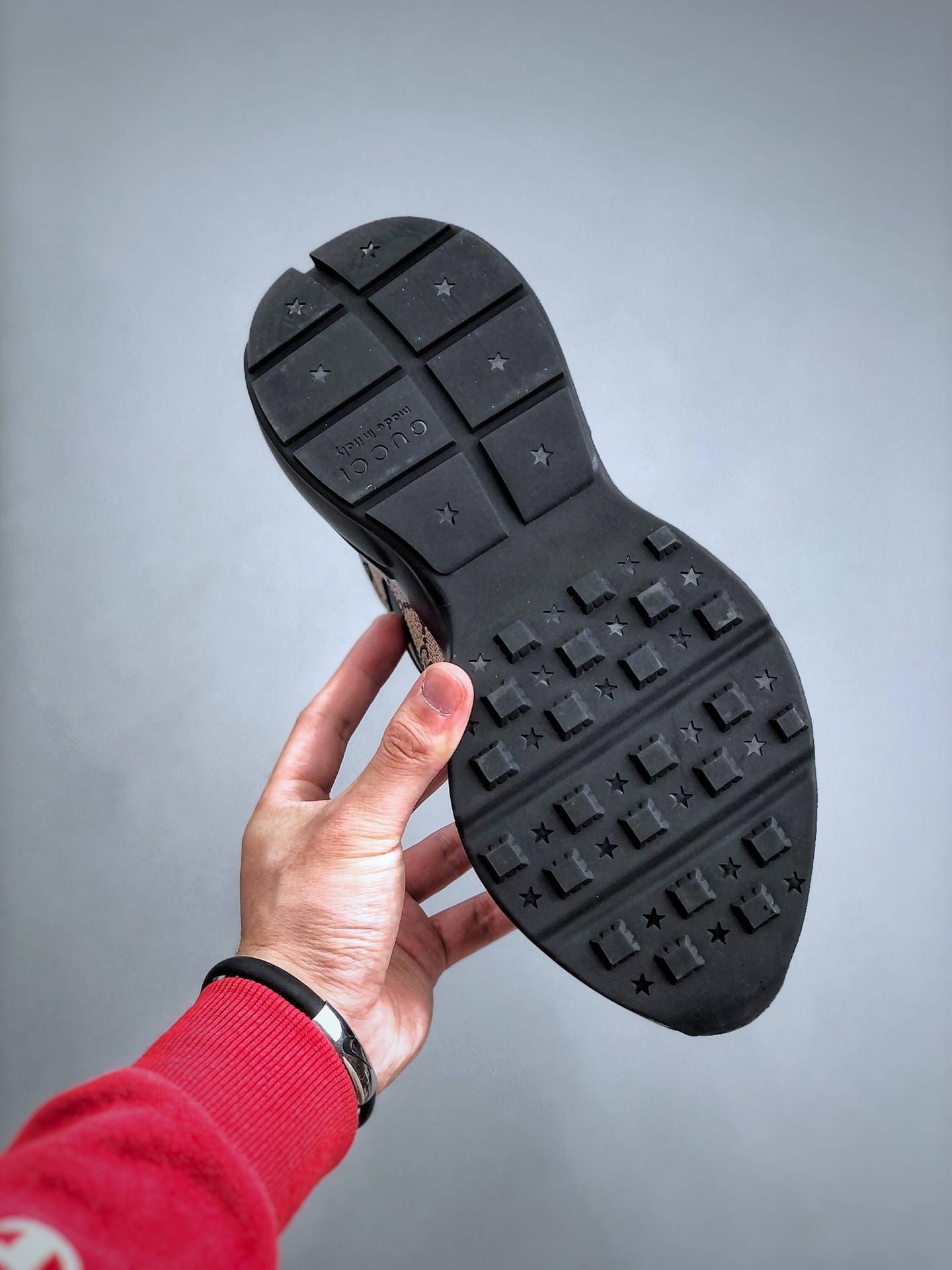 GUCCI Rhyton Fabric & Synthetic Leather Classic Durable Non-Slip Low-Top Dad Sneakers – Unisex, Off-White/Blue