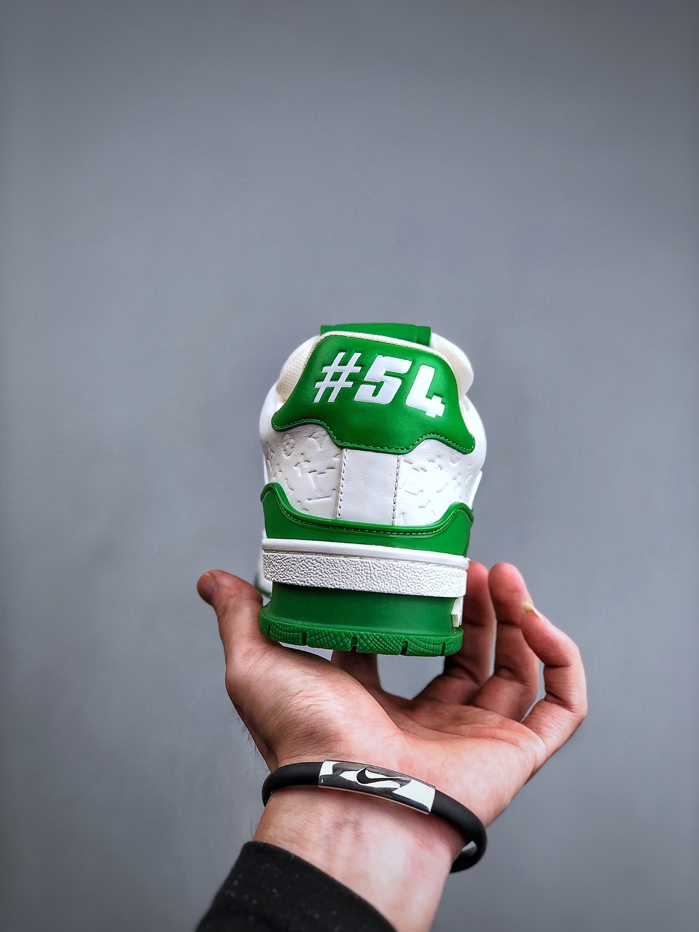 Louis Vuitton LV Trainer Sneaker Signature Green White 1AANG3