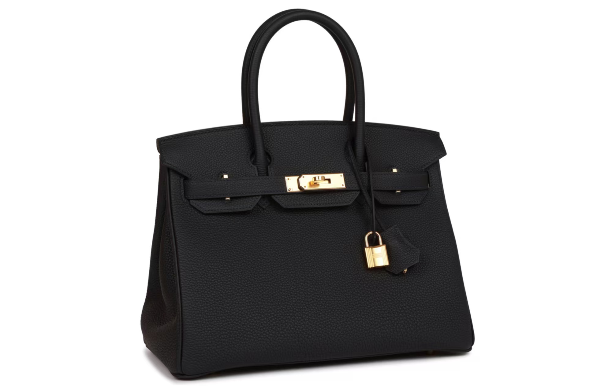 Hermès Birkin 30 Togo Leather Top Handle Bag with Gold Hardware – Women’s, 3Y Caban (Black-Blue)