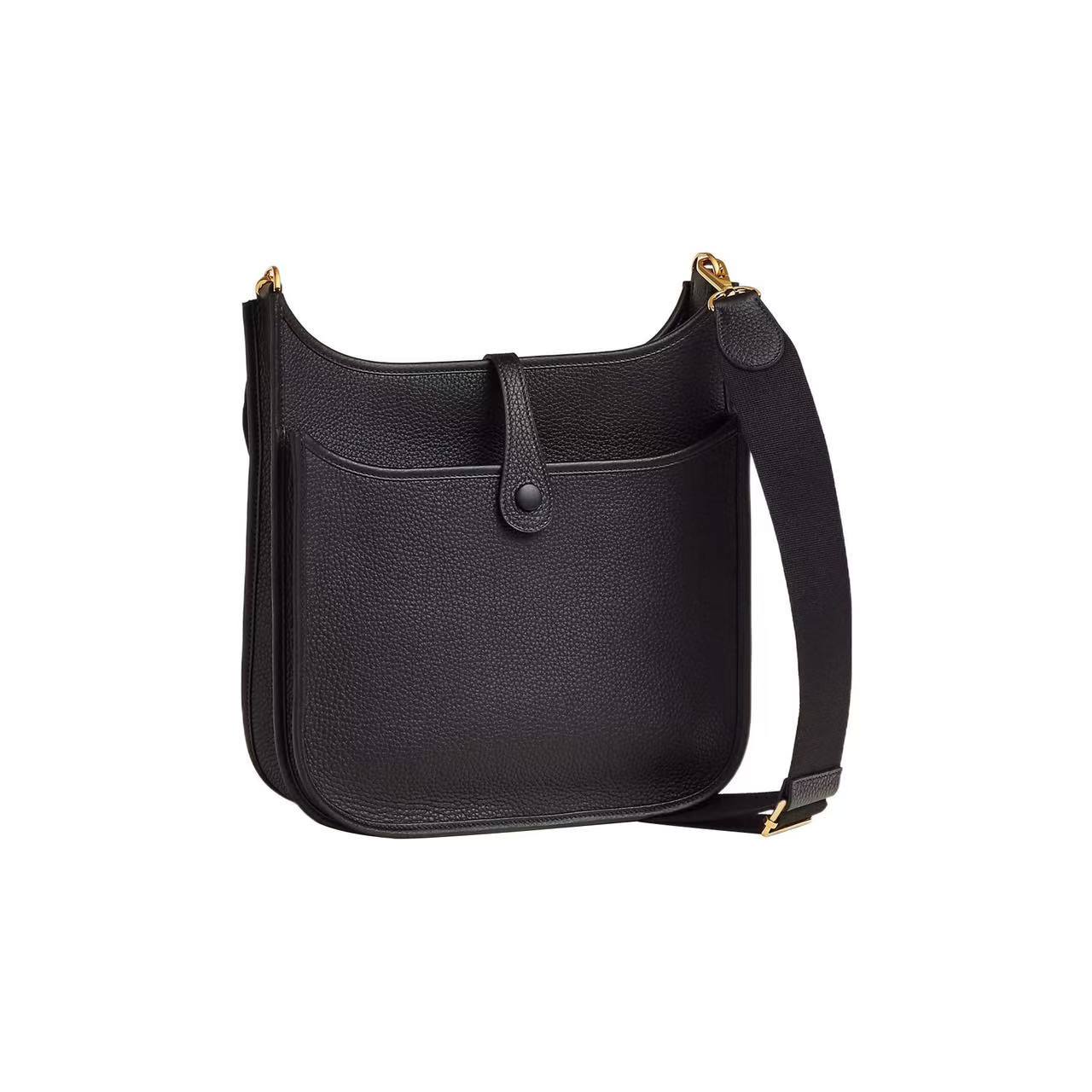 Hermès Evelyne 29 Clemence Leather Crossbody Bag with Gold Hardware – Women's, Navy Blue