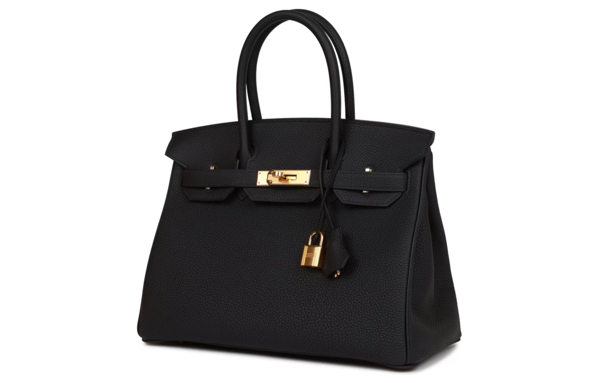 Hermès Birkin 30 Togo Leather Top Handle Bag with Gold Hardware – Women’s, 3Y Caban (Black-Blue)