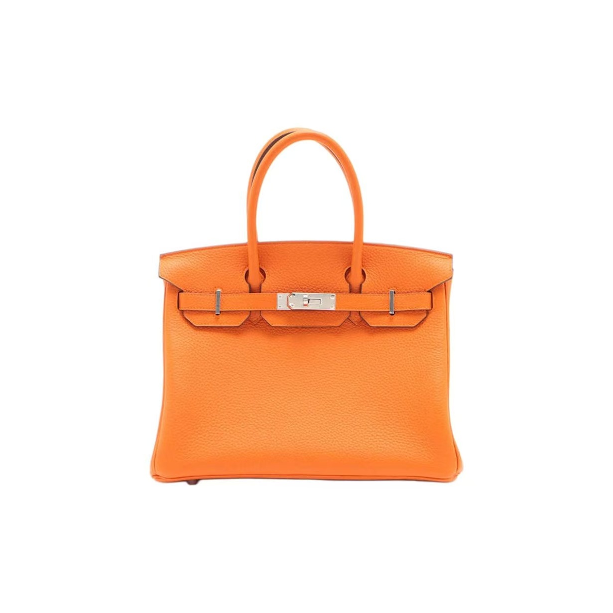 Hermès Birkin 25 Togo Leather Handbag with Palladium Hardware – Women’s, 93 Orange