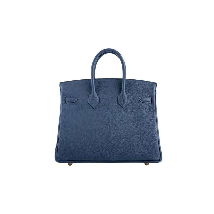 Hermès Birkin 25 in Togo Leather with Gold Hardware – Prussian Blue (7P), Soft Retourne Style