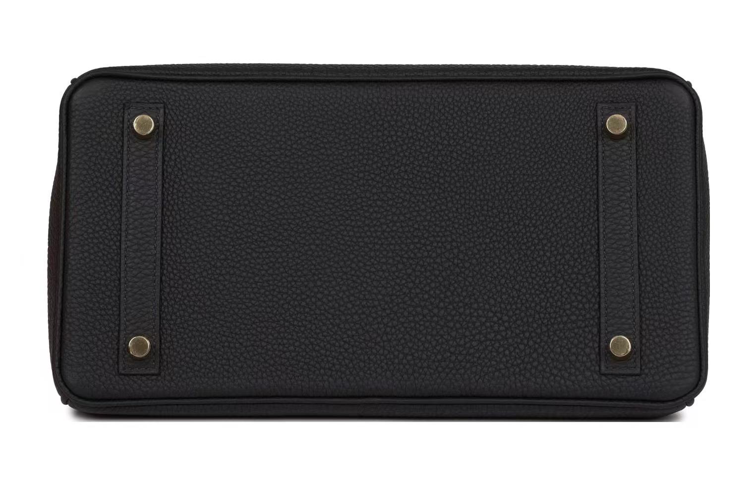 Hermès Birkin 30 Togo Leather Top Handle Bag with Gold Hardware – Women’s, 3Y Caban (Black-Blue)