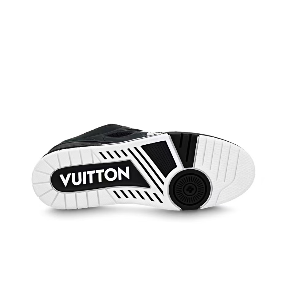 LOUIS VUITTON Skate Low-Top Sneaker – Men’s Black, Lace-Up, Round Toe