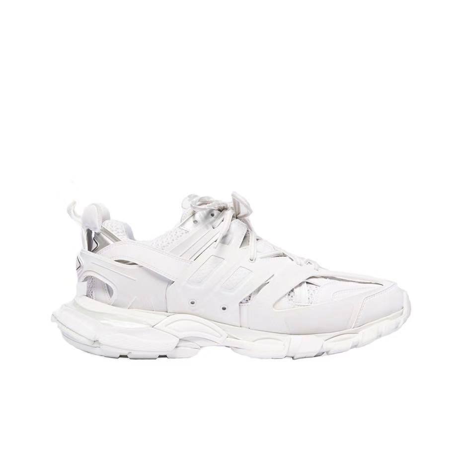 Balenciaga Track Low-Top Dad Sneakers – Men's Thick Sole, White