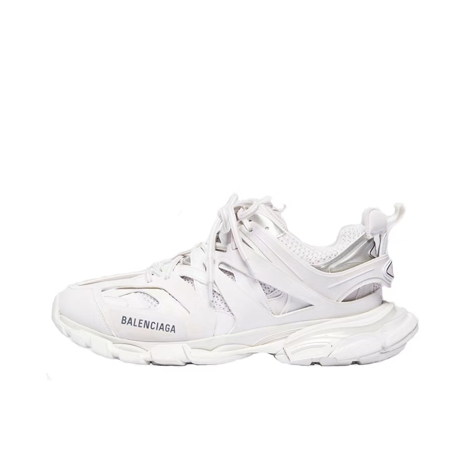 Balenciaga Track Low-Top Dad Sneakers – Men's Thick Sole, White