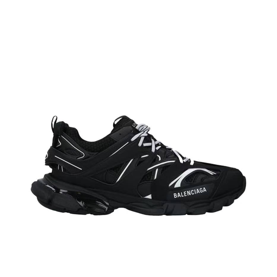 Balenciaga Track Low-Top Dad Sneakers – Men's Chunky Sole in Black and White