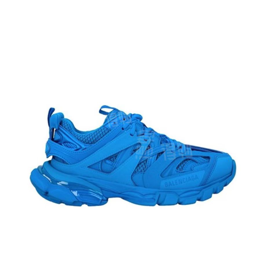 Balenciaga Track Leather Low-Top Dad Sneaker – Men’s, Dark Blue