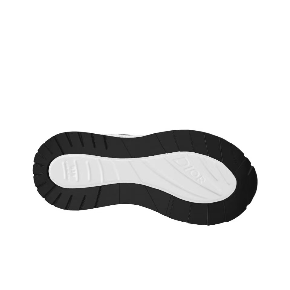 DIOR B35 NXXT Mesh Cannage Cut-Out Sole Round-Toe Lace-Up Low-Top Casual Sneakers – Unisex, White