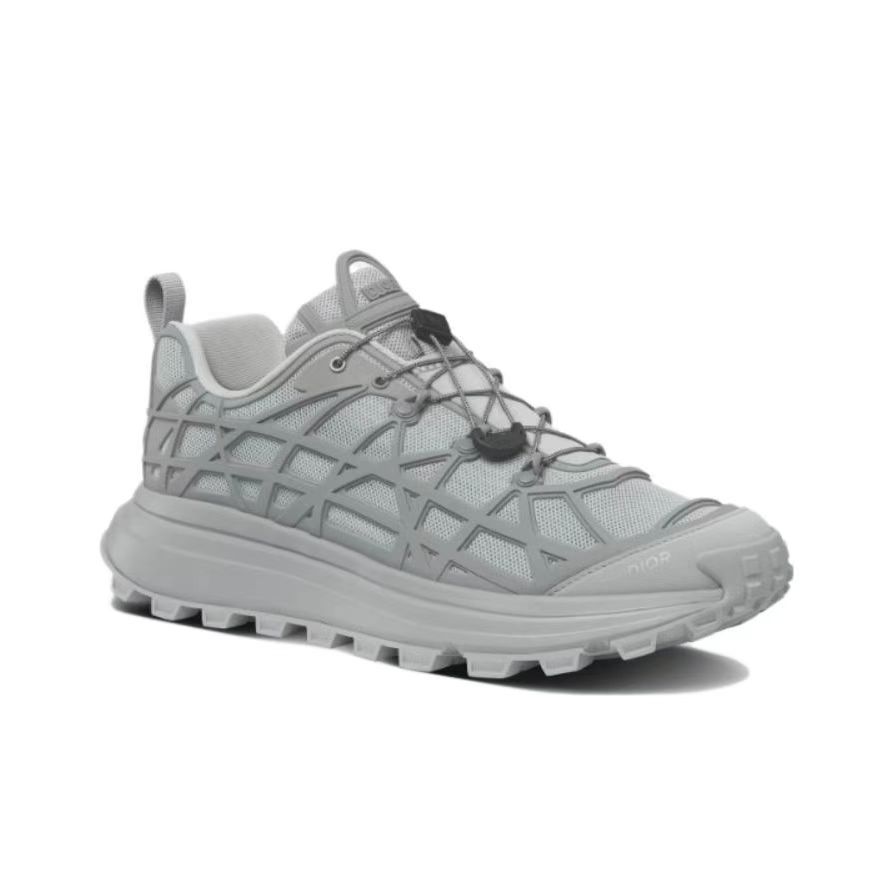 DIOR B31 Men’s Sneakers – Grey | Chunky Sole, Round-Toe, Lace-Up Low-Top
