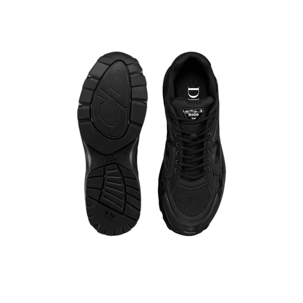 STONE ISLAND x DIOR B30 CD Low-Top Sneaker – Men's Casual, Black