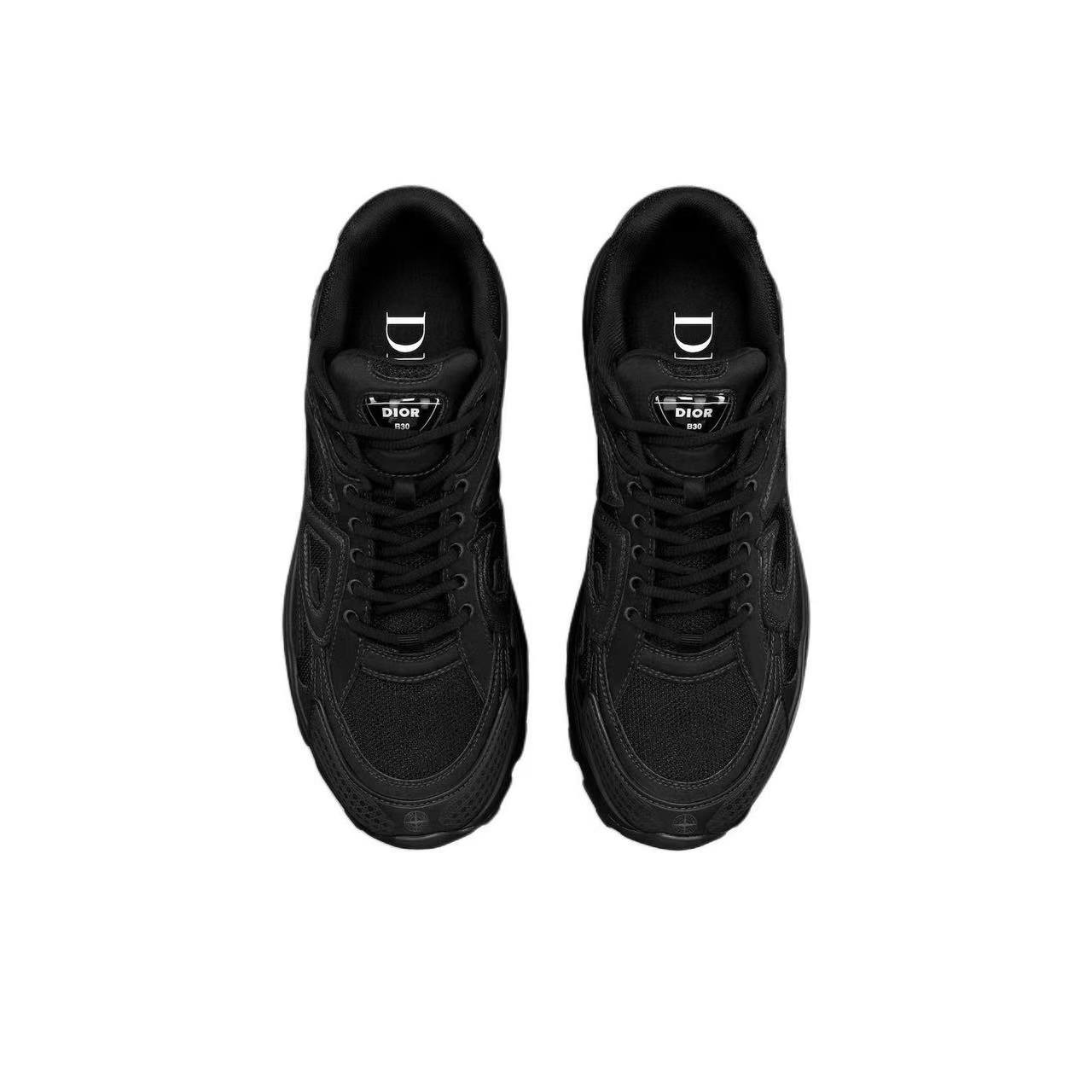 STONE ISLAND x DIOR B30 CD Low-Top Sneaker – Men's Casual, Black