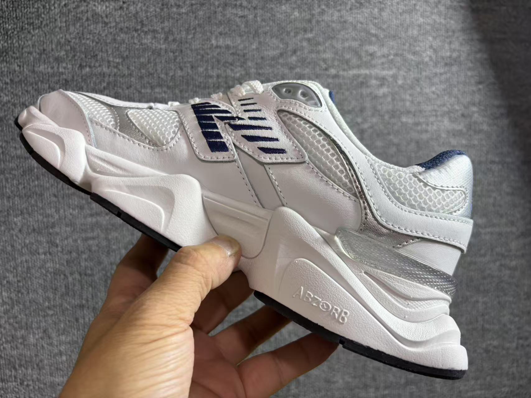 New Balance 9060 Wide Fit Sneakers – Men's & Women's Low-Top Urban Running Shoes – Blue/White/Silver