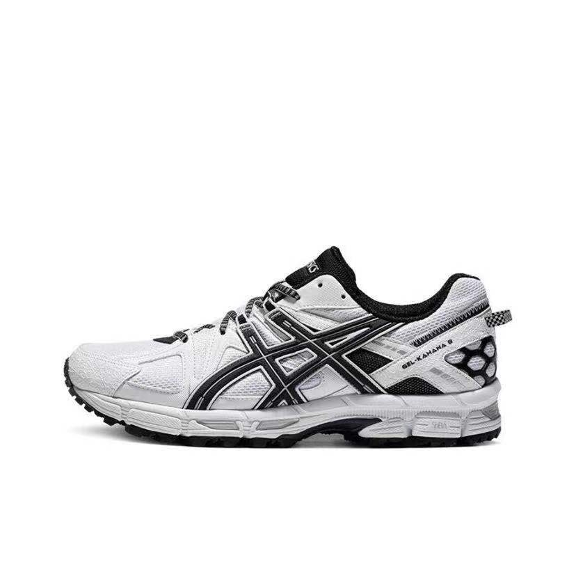 ASICS Gel-Kahana 8 Unisex Low-Top Trail Running Shoes – White & Black | Comfortable, Breathable & Durable with AHAR+ Outsole