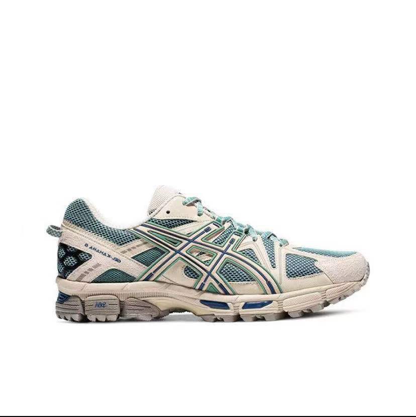 ASICS Gel-Kahana 8 Unisex Low-Top Trail Running Shoes – Khaki & Blue | Comfortable, Breathable & Durable with AHAR+ Outsole
