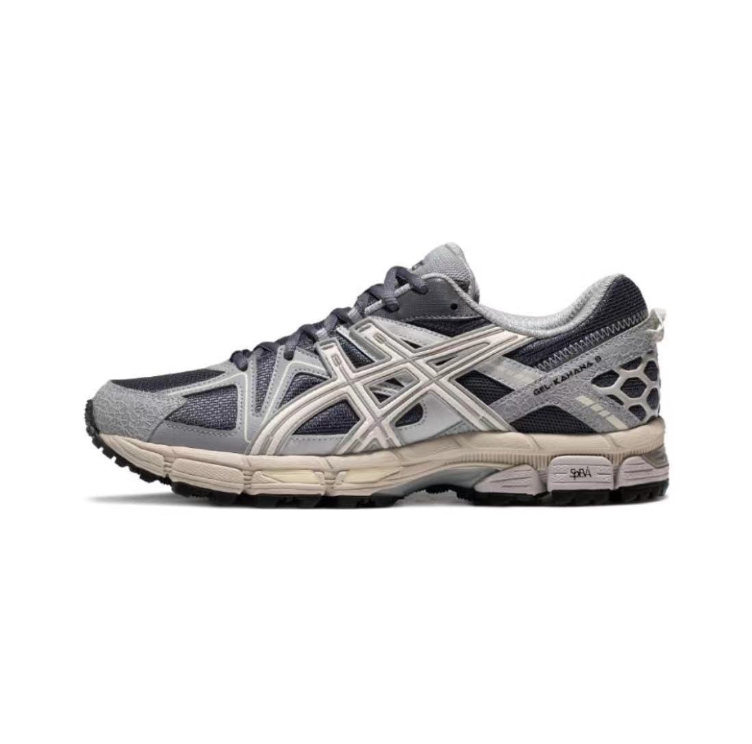 ASICS Gel-Kahana 8 Unisex Low-Top Trail Running Shoes – Gray, Black & Brown | Comfortable, Durable & Breathable with AHAR+ Outsole