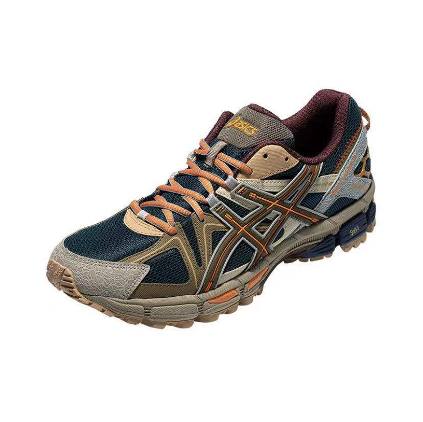 ASICS Gel-Kahana 8 Unisex Low-Top Trail Running Shoes – Dark Blue & Brown | Comfortable, Breathable & Durable with AHAR+ Outsole
