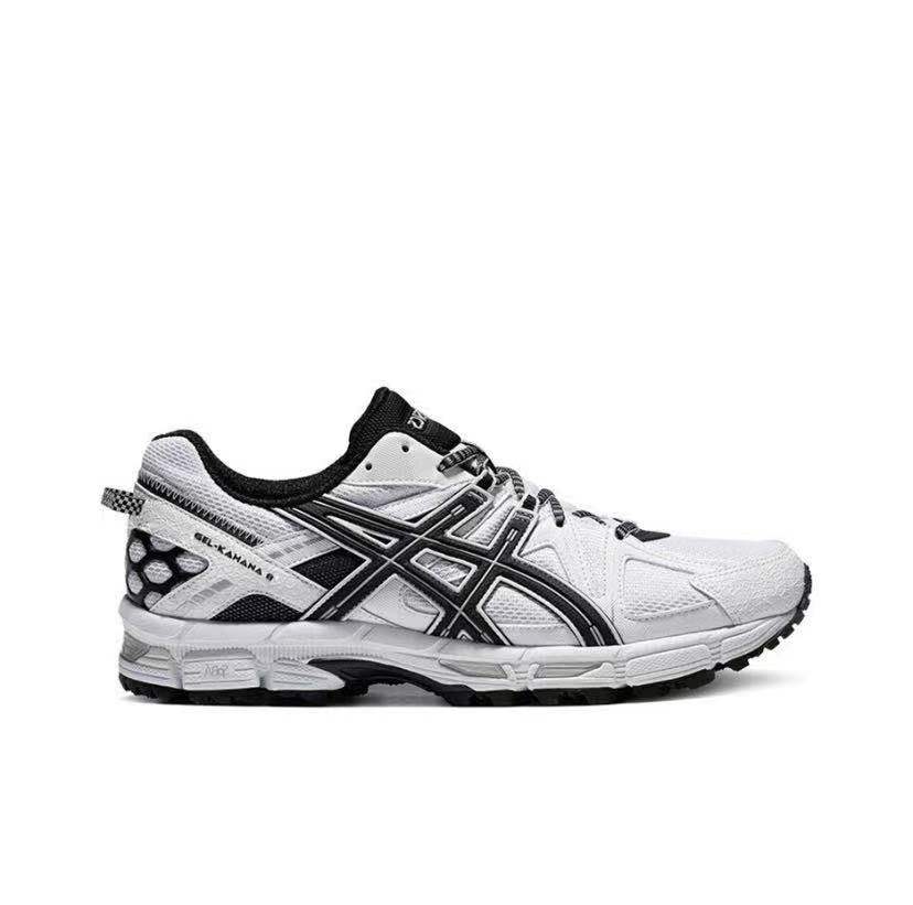ASICS Gel-Kahana 8 Unisex Low-Top Trail Running Shoes – White & Black | Comfortable, Breathable & Durable with AHAR+ Outsole