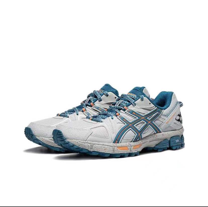 ASICS Gel-Kahana 8 Unisex Low-Top Trail Running Shoes – Gray & Blue | Comfortable, Breathable & Durable with AHAR+ Outsole