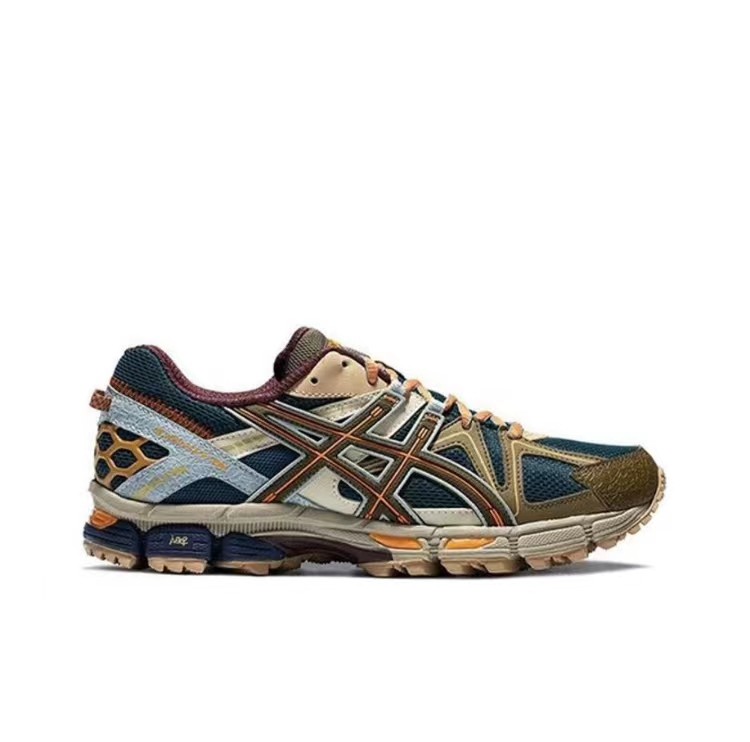ASICS Gel-Kahana 8 Unisex Low-Top Trail Running Shoes – Dark Blue & Brown | Comfortable, Breathable & Durable with AHAR+ Outsole