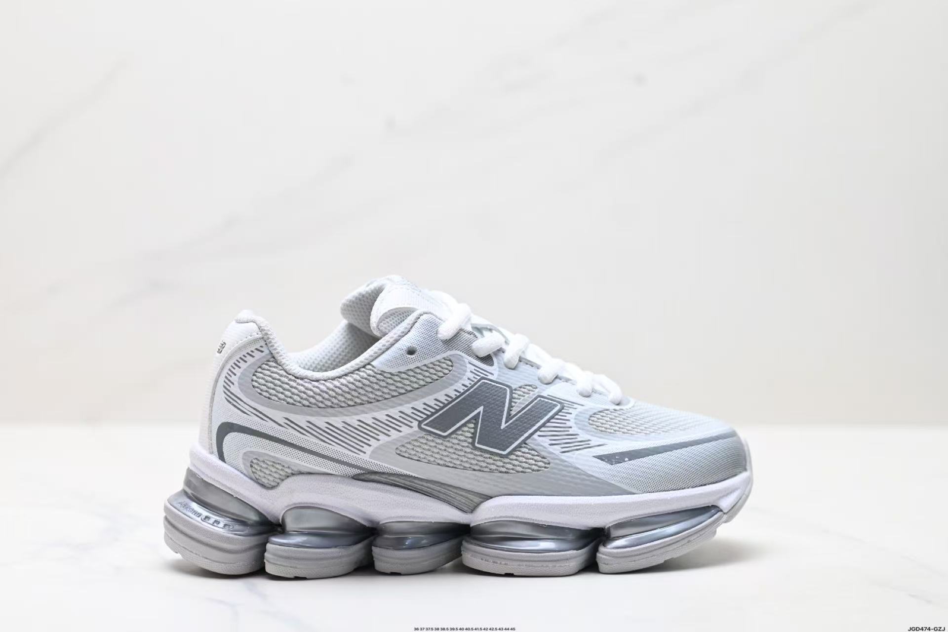 New Balance NB 2000 Unisex Low-Top Sneakers – White & Silver | Comfortable, Durable & Effortlessly Stylish