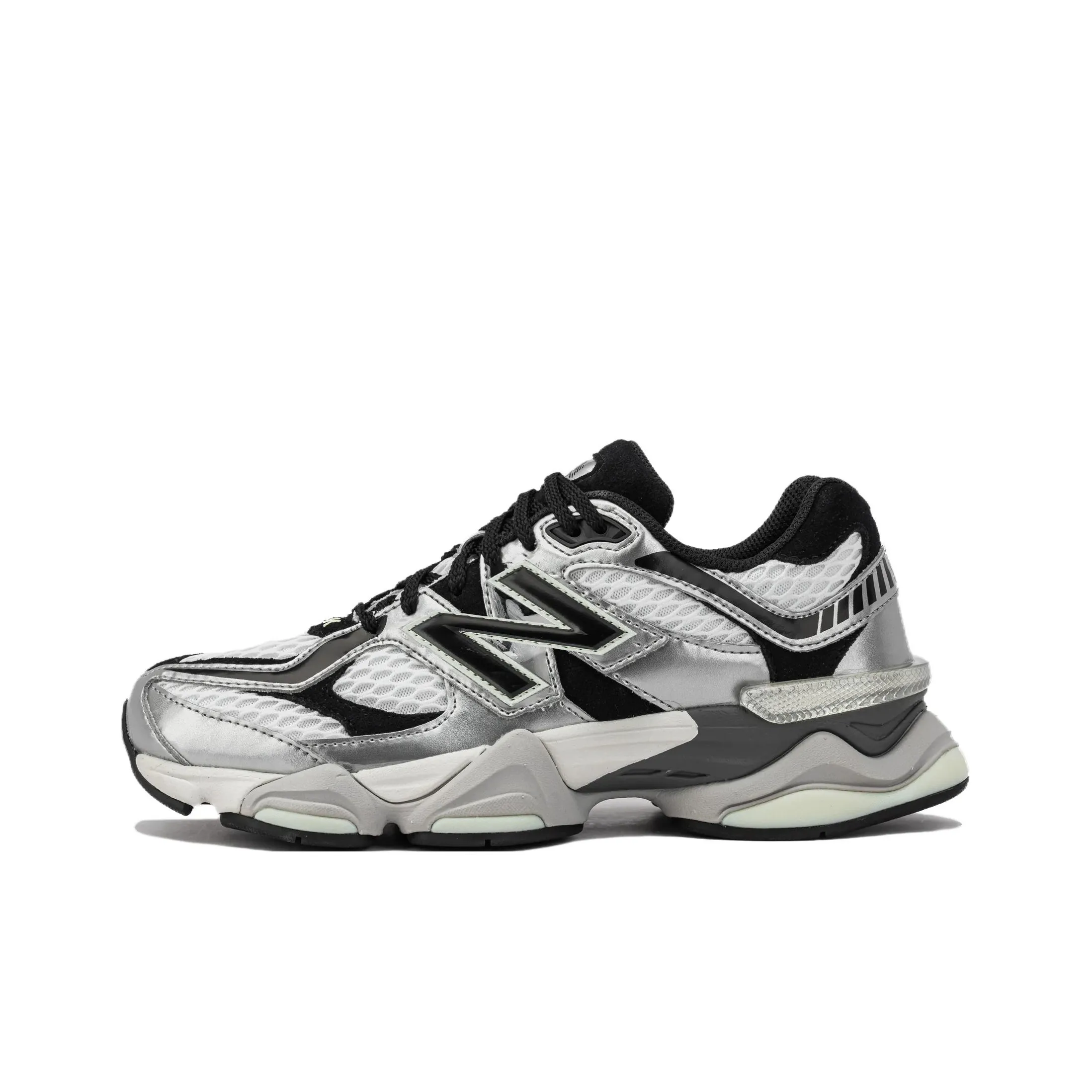 New Balance 9060 Unisex Sneakers – Silver Gray – Wide Fit – Low-Top Urban Running & Casual Commuter Shoes