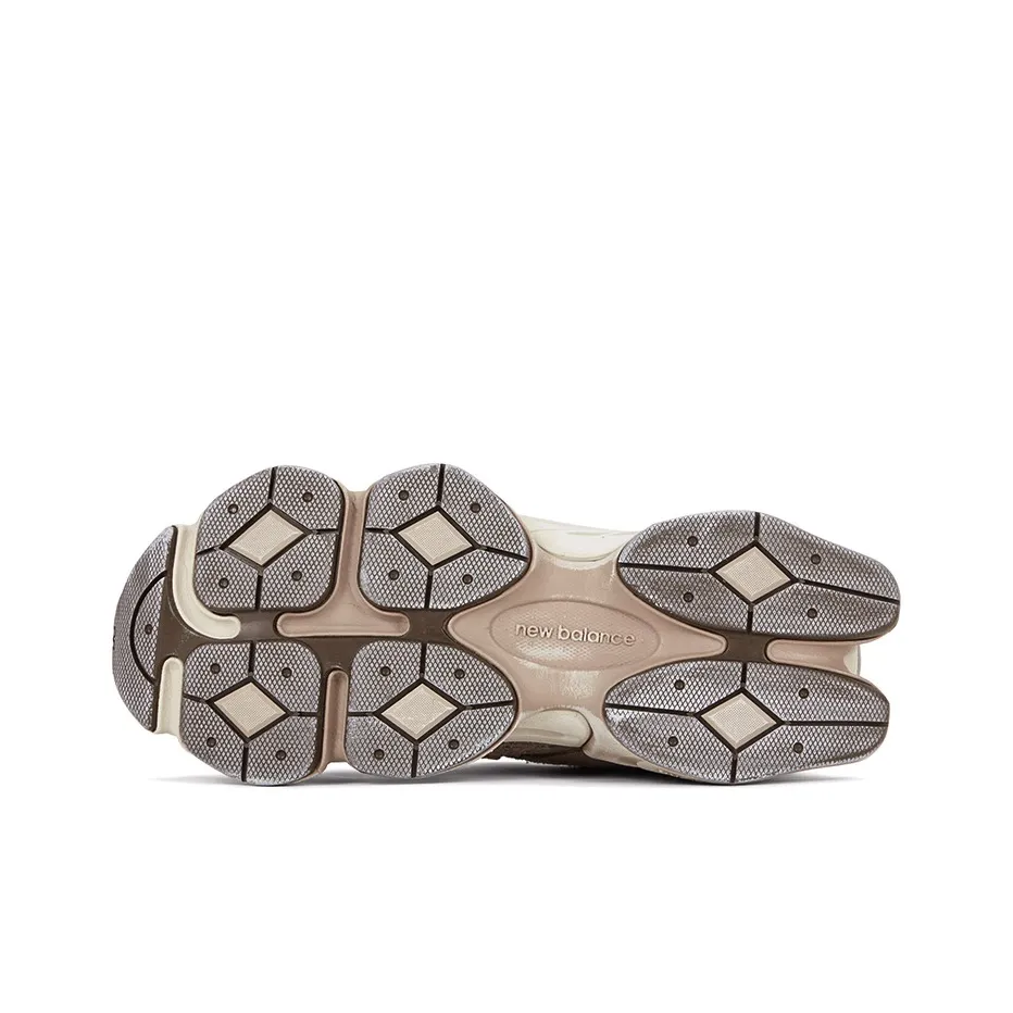 New Balance 9060 Unisex Sneakers – Brown/White – Wide Fit – Low-Top Urban Running & Casual Commuter Shoes