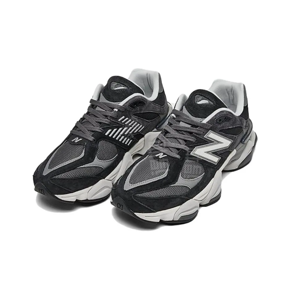 New Balance 9060 Unisex Sneakers – Black/Gray/Blue – Wide Fit – Low-Top Urban Running & Casual Commuter Shoes