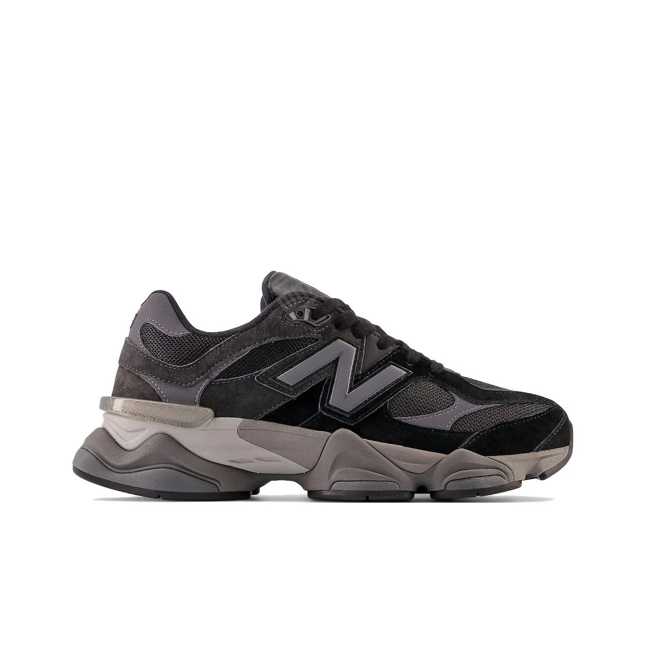 New Balance 9060 Unisex Sneakers – Black/Gray/Red – Wide Fit – Low-Top Urban Running & Casual Commuter Shoes
