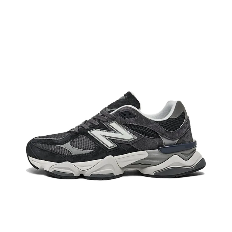 New Balance 9060 Unisex Sneakers – Black/Gray/Blue – Wide Fit – Low-Top Urban Running & Casual Commuter Shoes